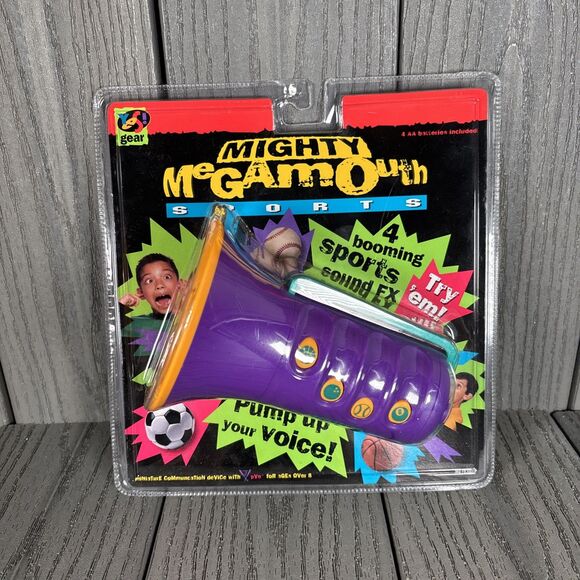 1996 Yes! Mighty Megamouth Megaphone Sports Toy with 4 Sound Effects NEW -READ - Picture 1 of 5